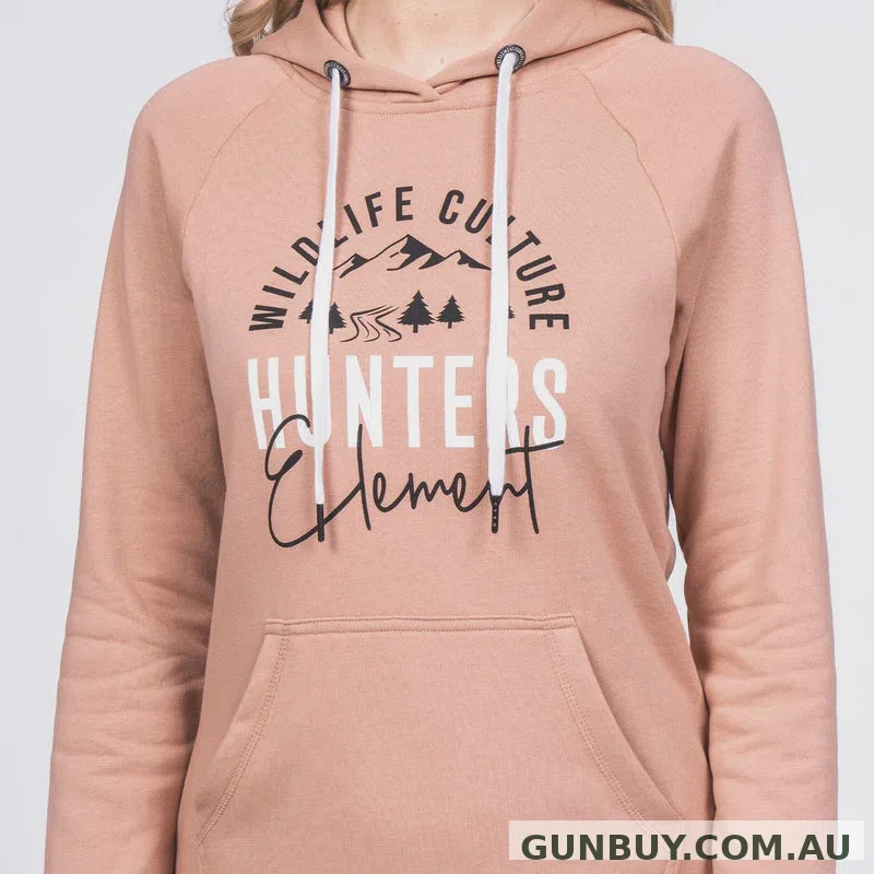 Hunters Element Women's Wildlife Hoodie (Dusty Pink)