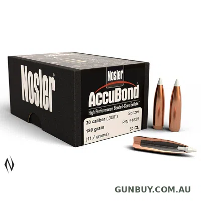 NOSLER 30 Cal 180gr Accubond Projectiles (50pk)