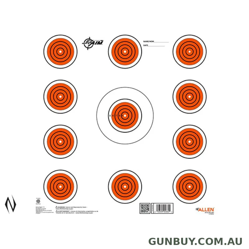 Allen EZ Aim Paper Target 11 Spot 13pk