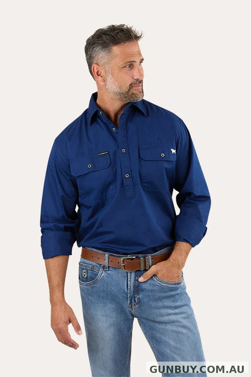 Ringers Western King River Mens Half Button Work Shirt