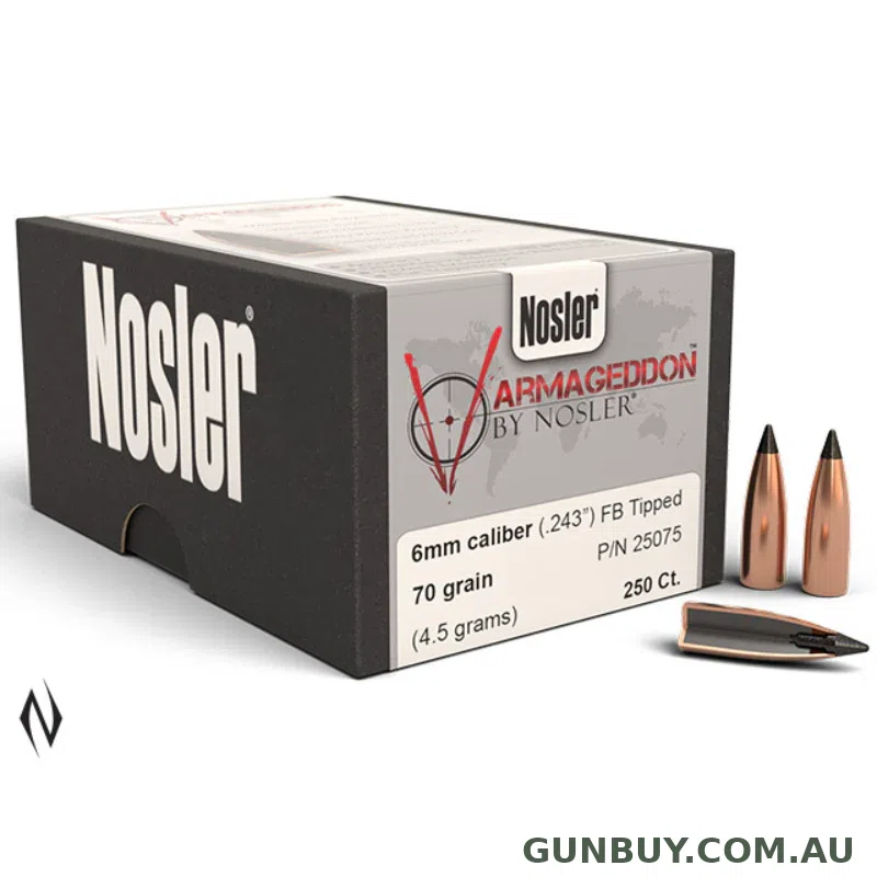 Nosler 243 70gr Tip Varmageddon Projectiles (250pk)