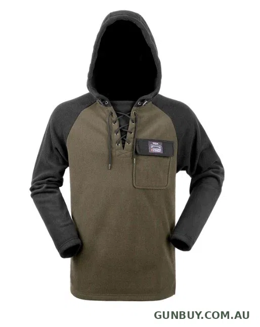 Hunters Element Mens Whakarapu LONG SLEEVE Hood (Forest Green/Black)