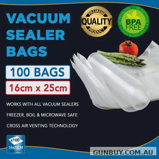 Pro-Line Vacuum Bags 16cm x 25cm 100pk
