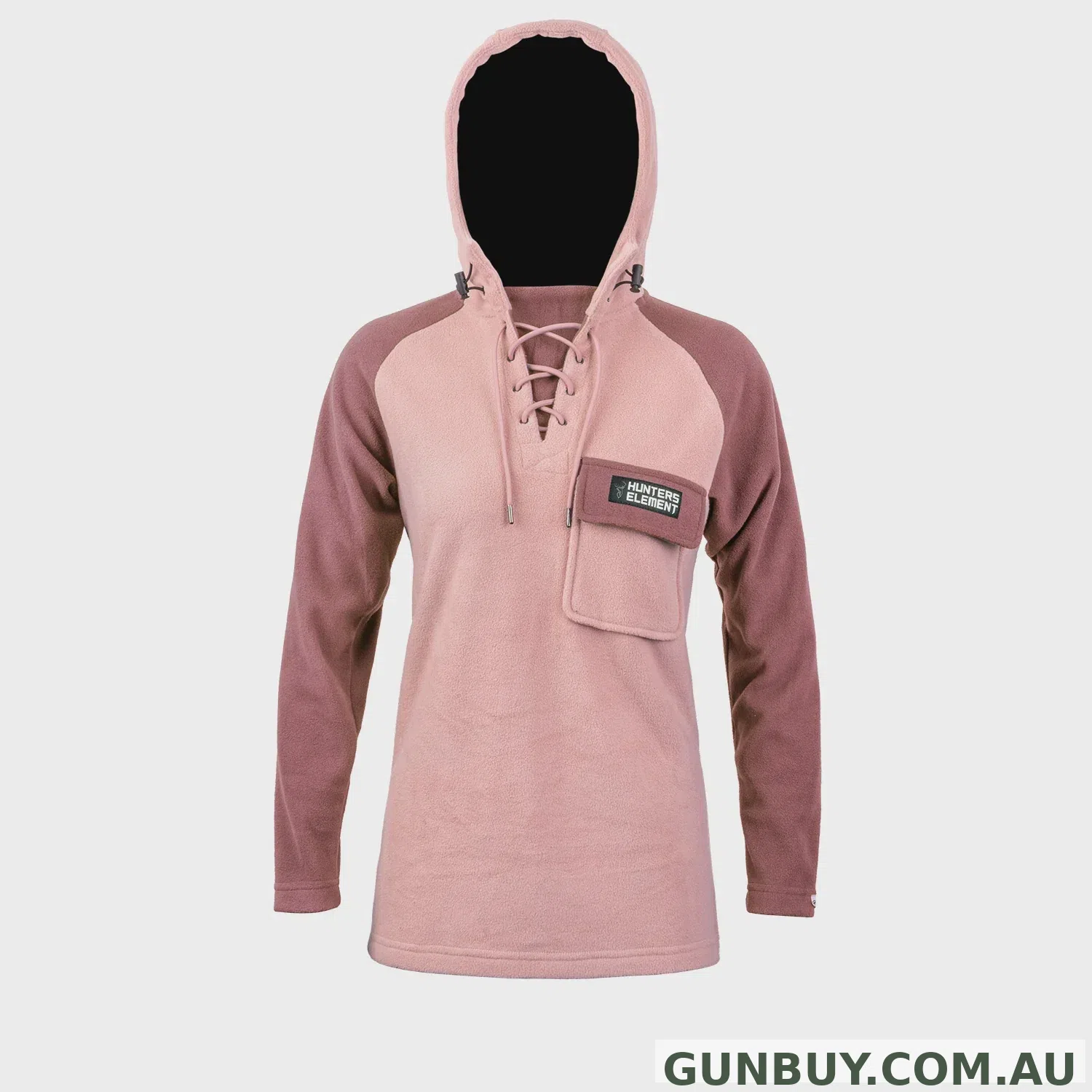 Hunters Element Womens Whakarapu Long Sleeve Hoodie Mauve/Wild Pum