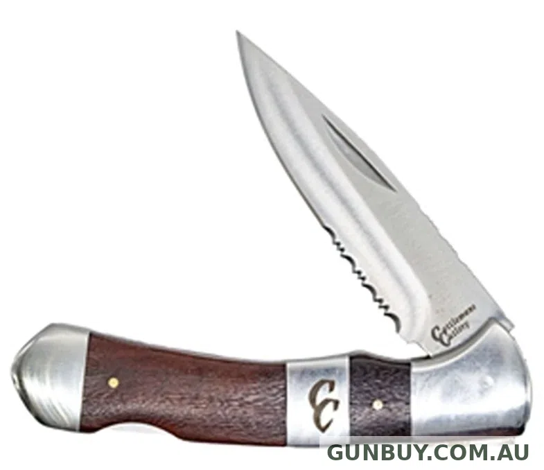 Cattlemans Cutlery Stockyard Lockback Wood 8.9 Blade Folding Knife