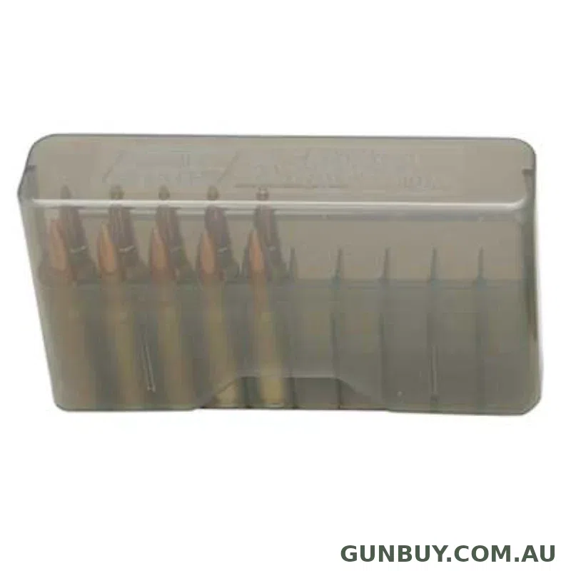 MTM Case-Gard Slip Top Ammo Box 22-250 20rnd Smoke