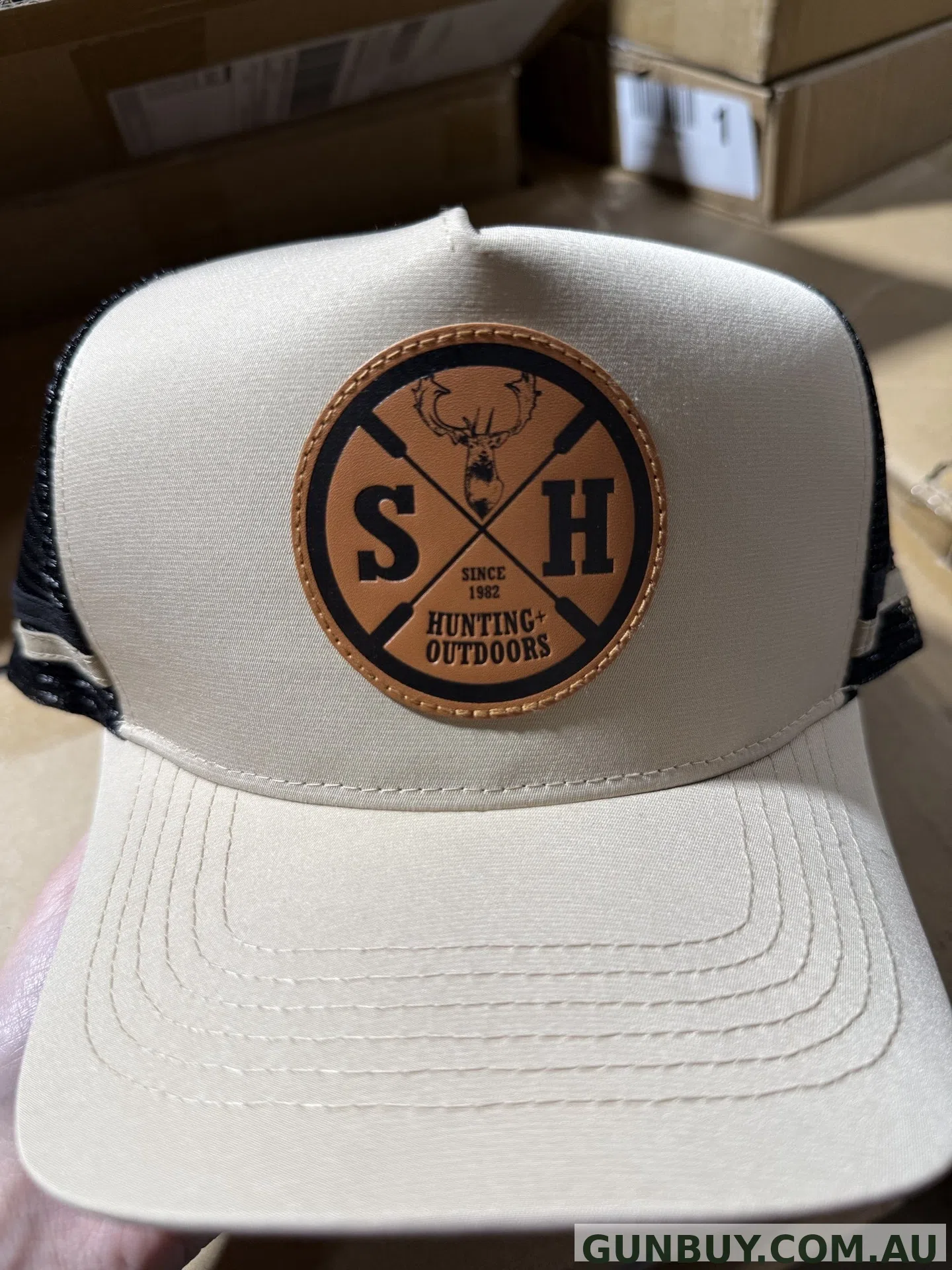 Sports Hut Trucker Cap Leather Patch
