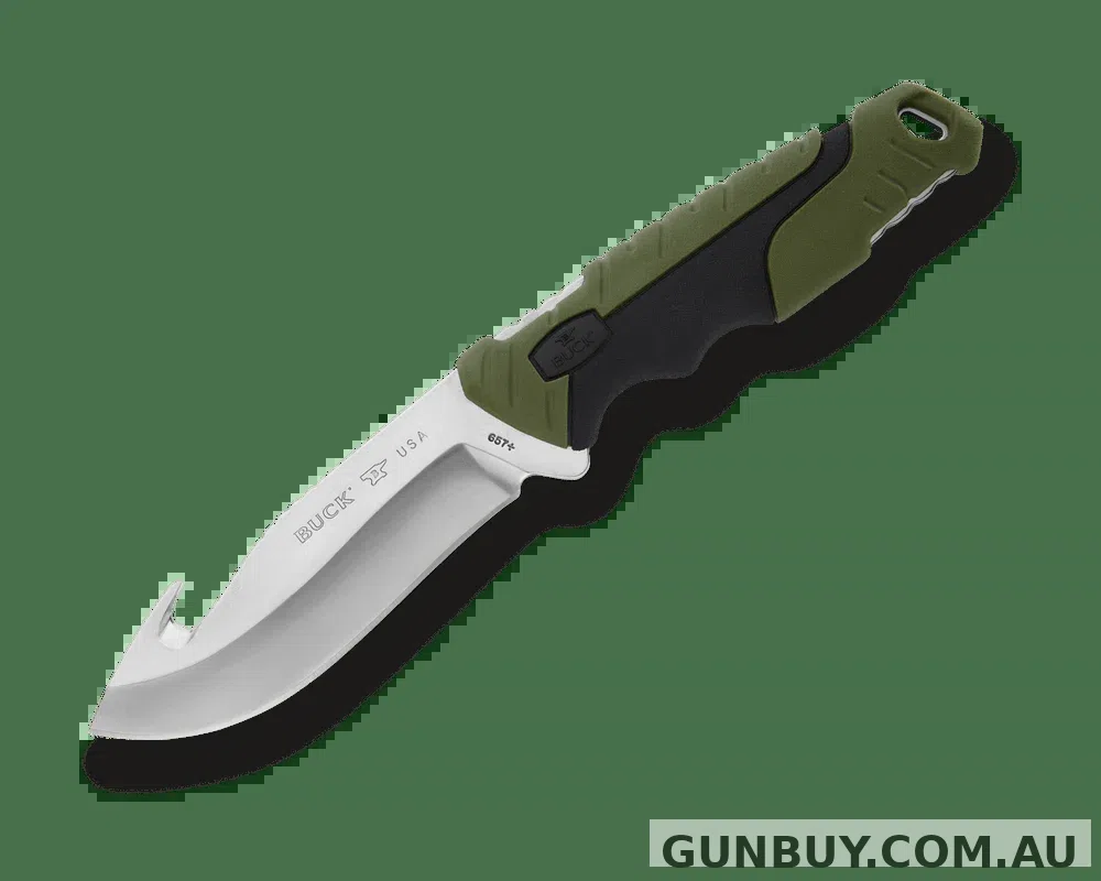 Buck Knife Pursuit Large Fixed Gut Hook (Green)