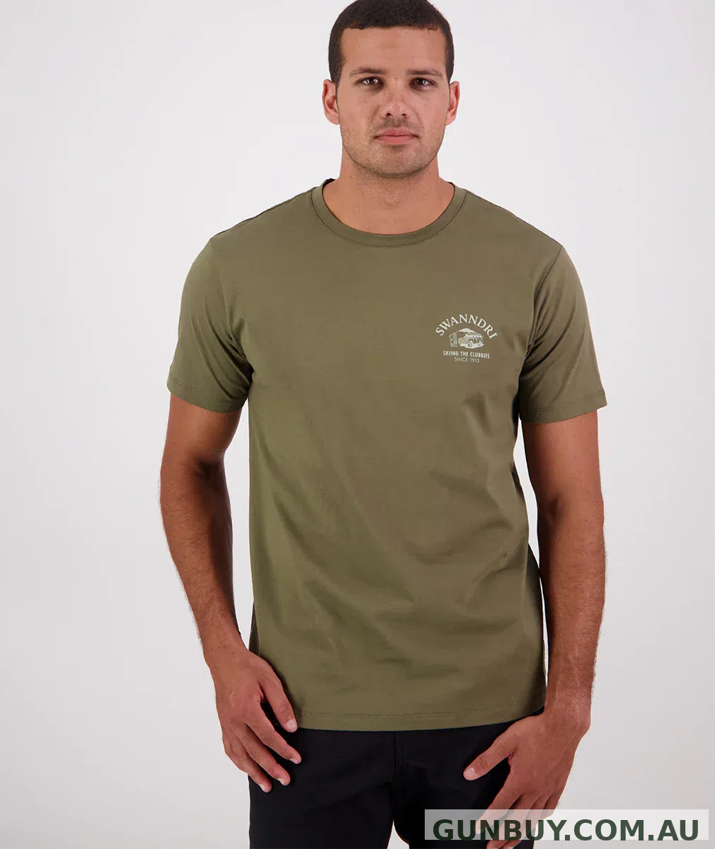 Swanndri Clubbie T Shirt Mens Olive