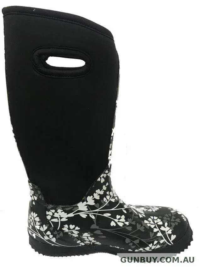 Sherriff Ladies Neoprene Knee High Boots (Cool Shades Pattern)