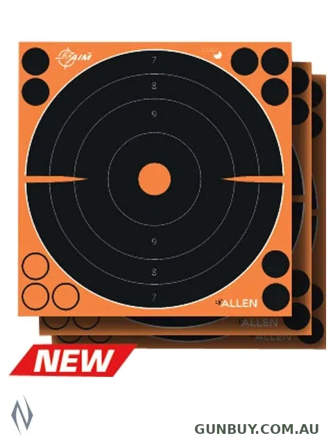 Allen EZ AIM SPLASH ADHESIVE 8" BULLSEYE TARGET 6PK