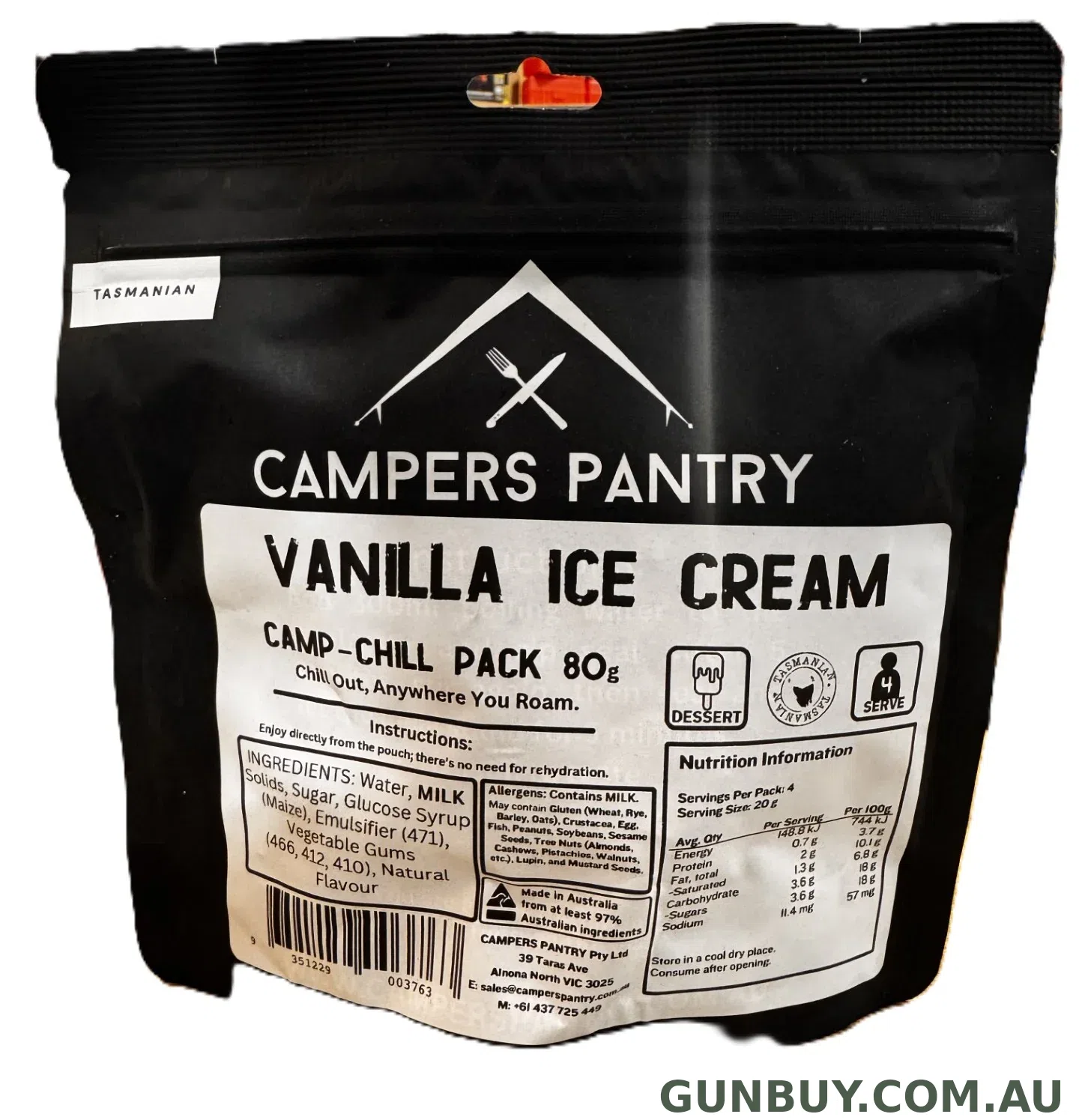 Campers Pantry Freeze Dried Ice Cream 80g