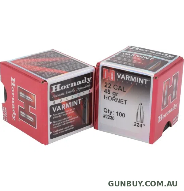 Hornady 22 Cal 45gr Hornet Projectiles (100pk)