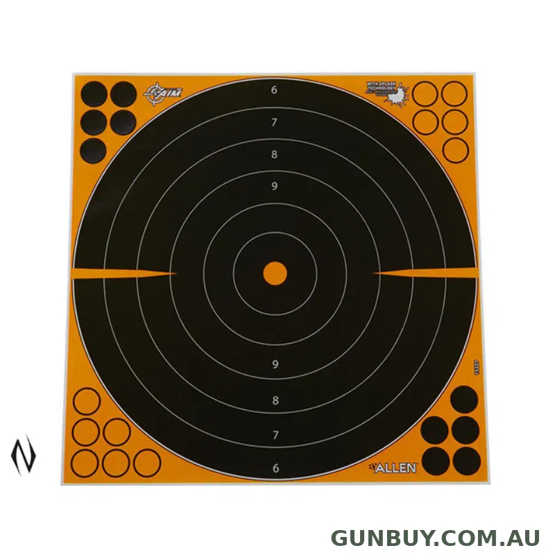 Allen Ez Aim Splash Adhesive 17" Bullseye Target 5pk