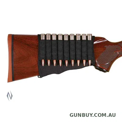 Allen Butt Stock Rifle Cartridge Holder Black 9 Rnds