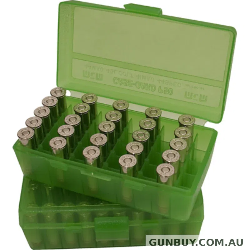MTM Ammo Box 50 rd Pistol 44-45 Flip Top