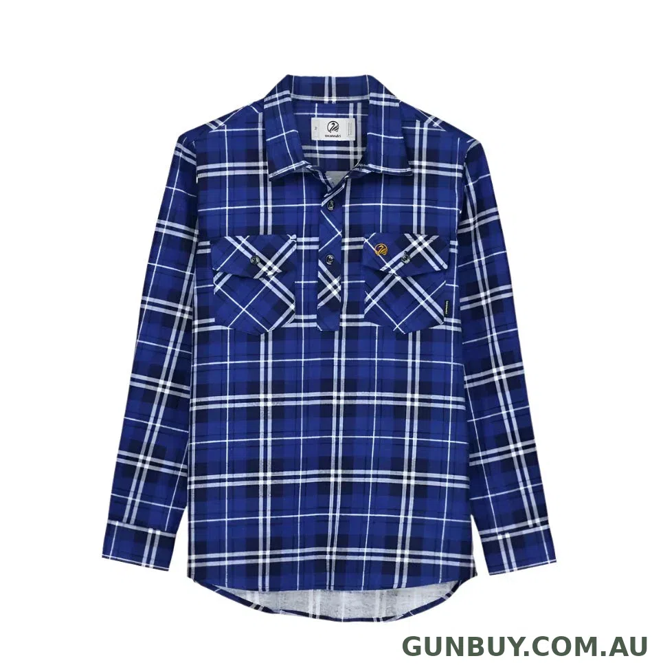 Swanndri Kids Egmont Half Placket Shirt (Midnight)