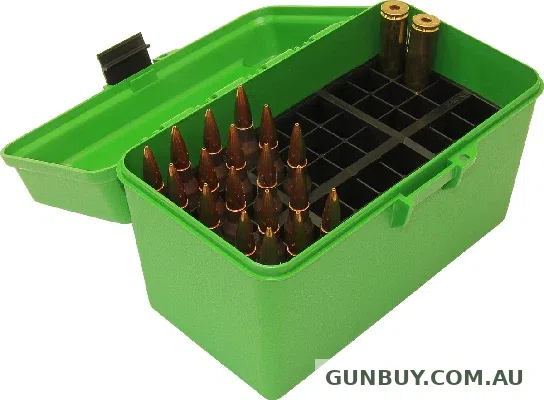 MTM Deluxe Rifle Ammo Boxes with Handle - 50 Round