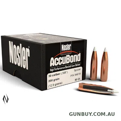 NOSLER 30 Cal 200gr Accubond Projectiles (50pk)