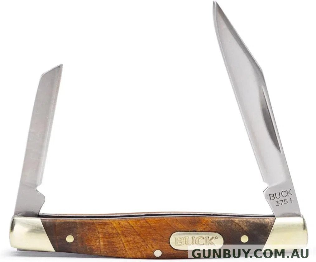 Buck Duece Woodgrain Small 2 Bladed Folding Knife