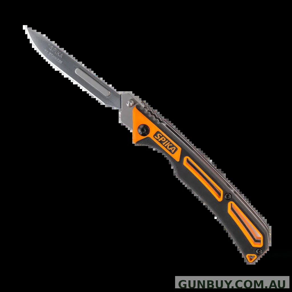 Spika Command Challenger Folding Scalpel - Black/Orange
