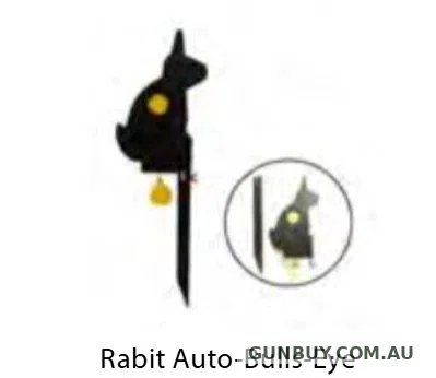 Alcock & Pierce Rabbit Auto Bulls Eye Airgun Target Black