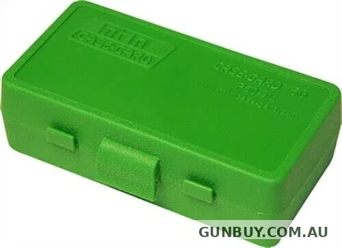 MTM Case Guard | Pistol Ammo Box Flip Top | Green (50 round)