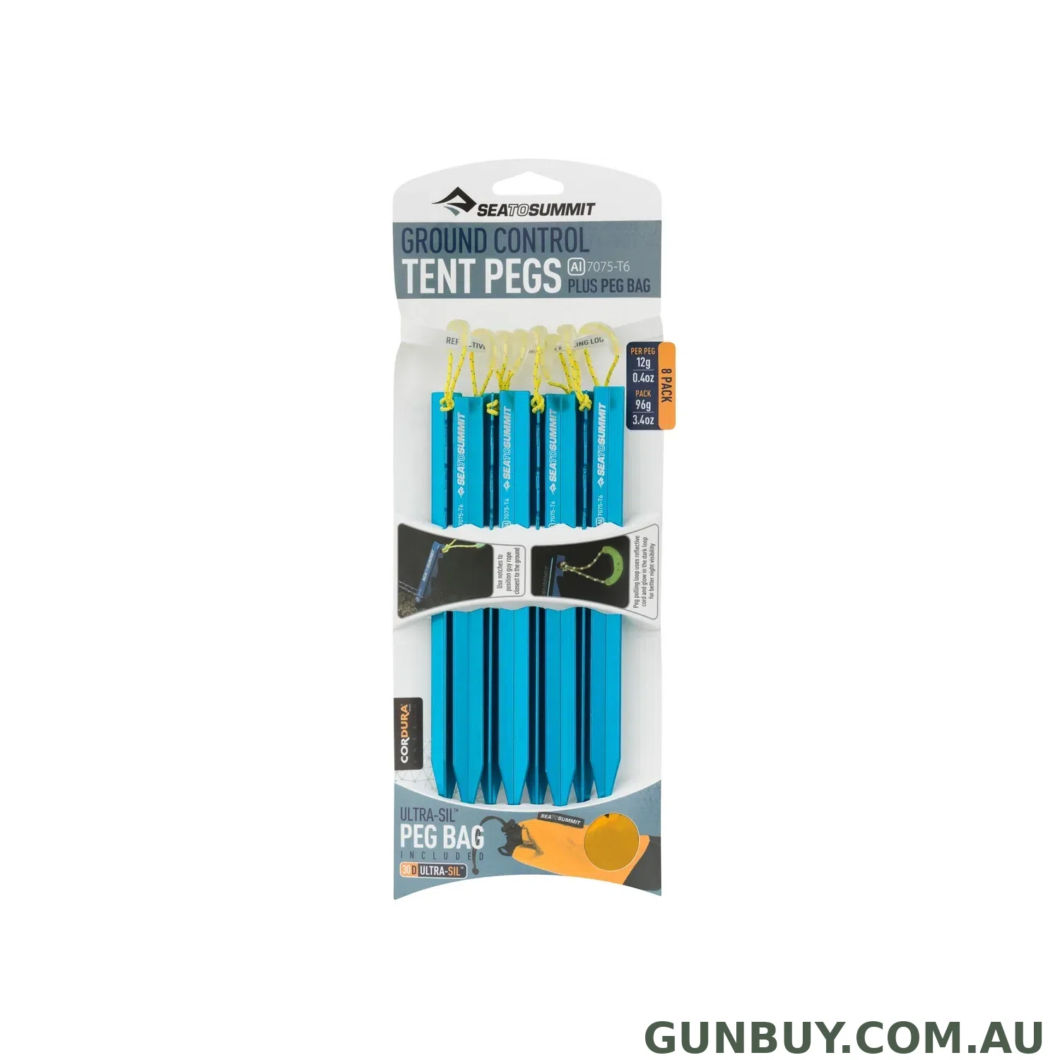 Sea To Summit ground control pegs 8 pack