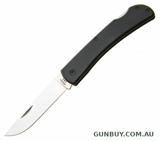 Bear & Son Black Aluminium Large Locking Knife