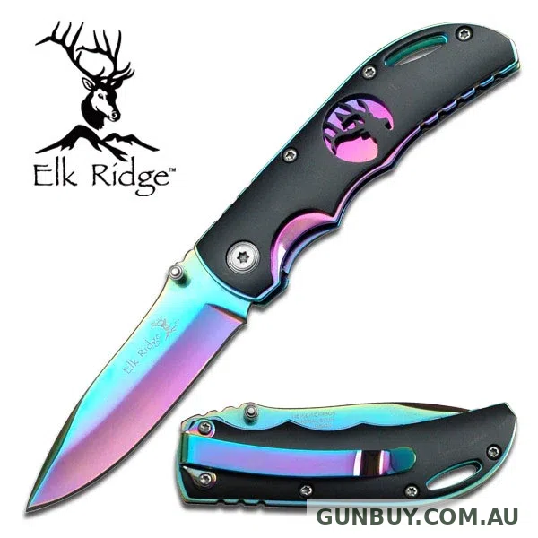 Elk Ridge Rainbow Folding Knife | ER134RB