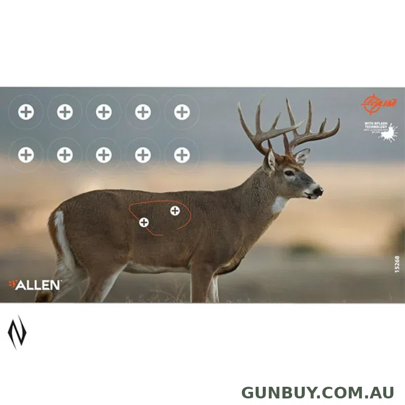 Allen EZ AIM SPLASH REACTIVE TARGET WHITETAIL DEER 13X24 3PK