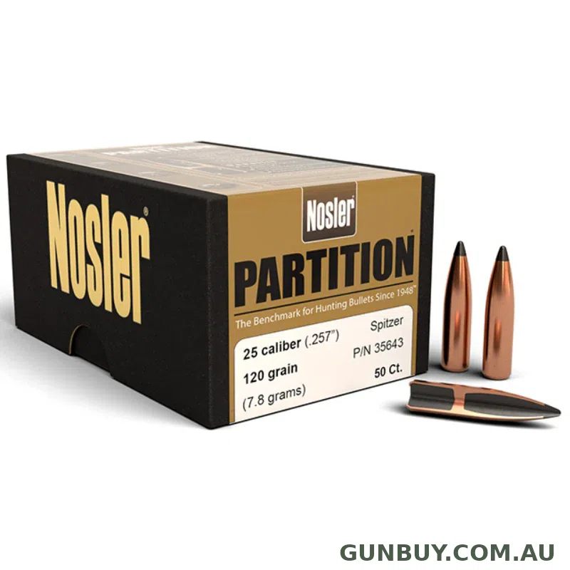Nosler Partition - 25 Cal 120gr | Projectiles (50pk)