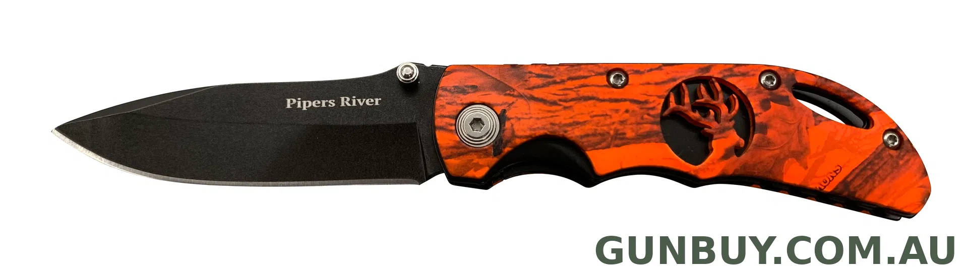Piper River Orange Camo Folder Knife (PR134RCB)