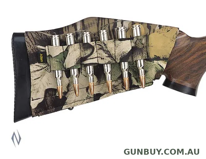 ALLEN RIFLE BUTTSTOCK 6 SHELL HOLDER CAMO
