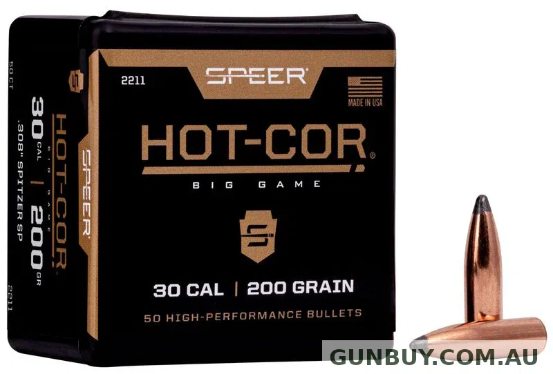 Speer Hot-Cor 30cal 200 gr Projectile - 50 pack