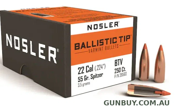 Nosler Ballistic Tip 22 Cal 55gr Projectiles (100pk)