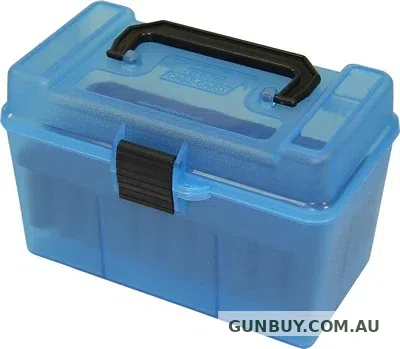 MTM Deluxe Rifle Ammo Boxes with Handle - 50 Round fits 300 WSM 300 Remington Ultra Magnum