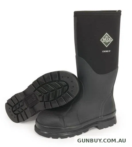 Muck Chore Classic Steel Toe Tall Boots (Black)