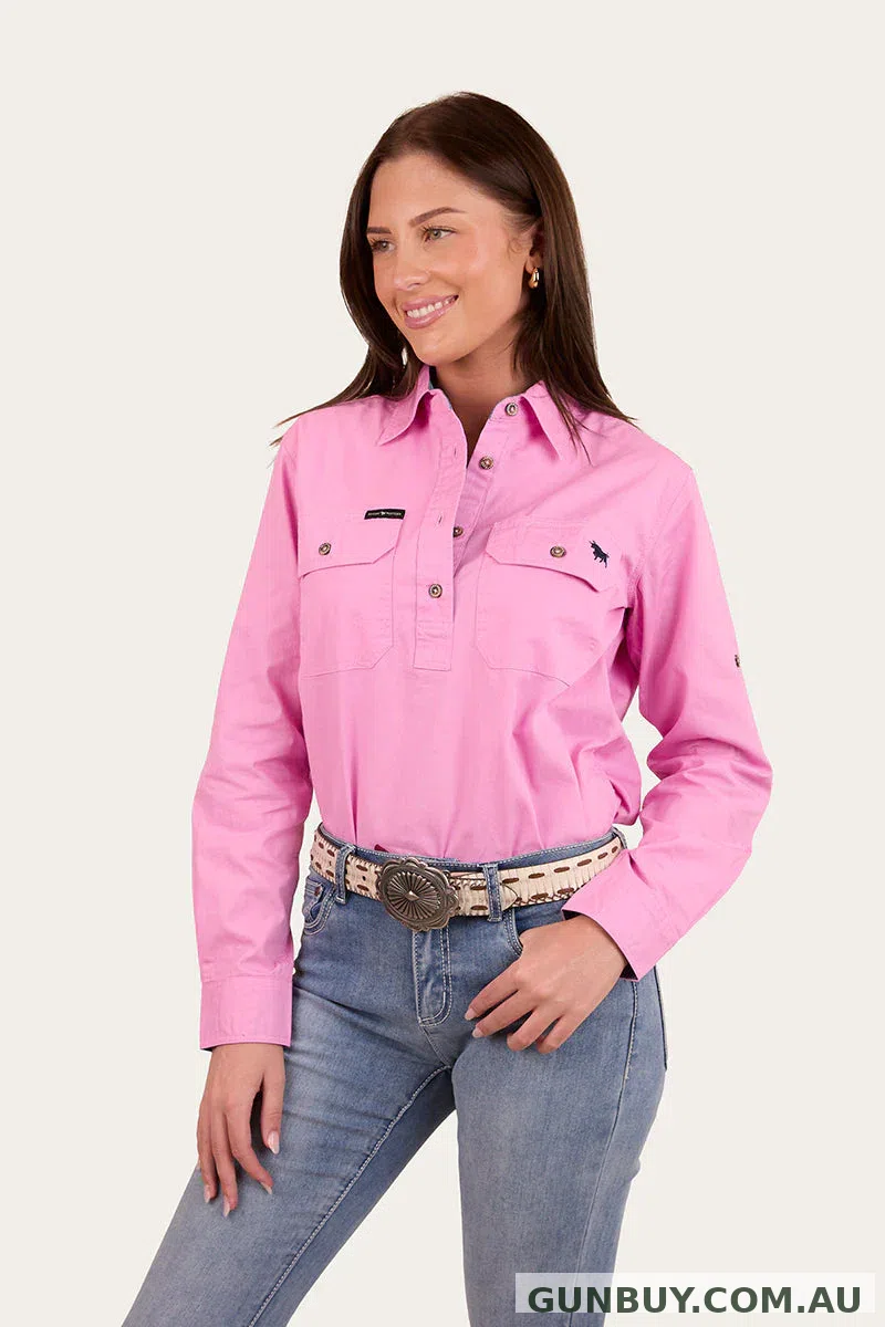 Ringers Western Womens Pentecost River Half Button Work Shirt