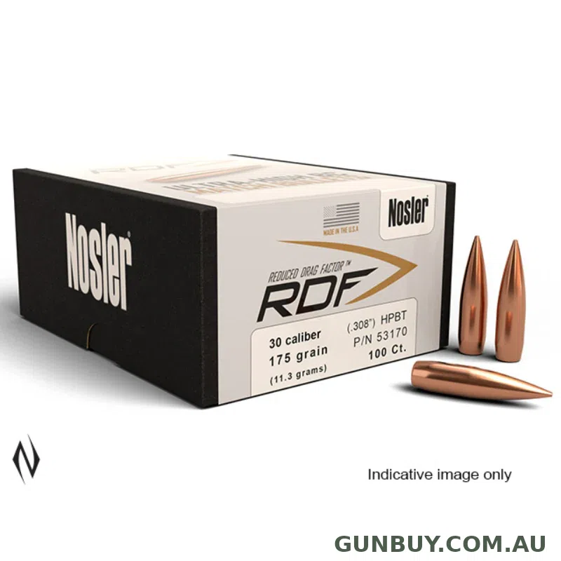 Nosler RDF 308 Cal 168gr HPBT Projectiles (100pk)