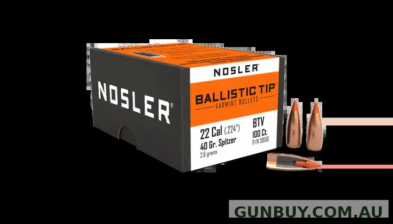 Nosler Ballistic Tip 22 Cal 40gr Projectiles (100pk)