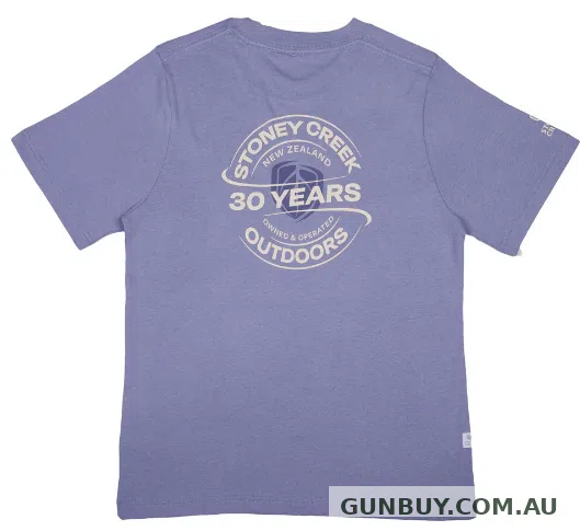 Stoney Creek Womens 30 Years Tee Purple