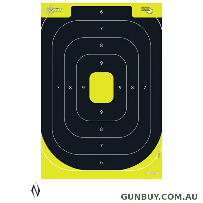 Allen EZ AIM SPLASH REACTIVE TARGET IPSC SILHOUETTE 12X18 8PK