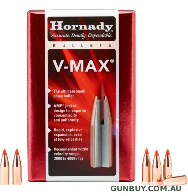 Hornady V-Max 6mm 75gr Projectiles 100pk