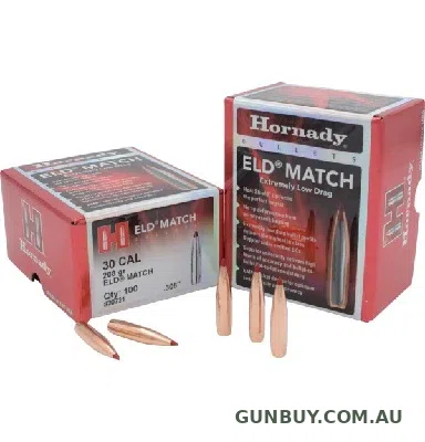 Hornady 30 Cal 208gr ELD Match Projectiles (100pk)