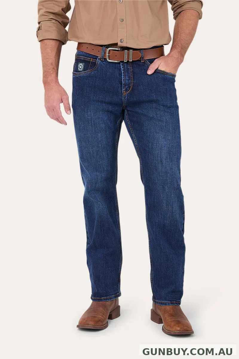 Ringers Western Muster Mens Slim Straight Fit Mid Rise Jeans