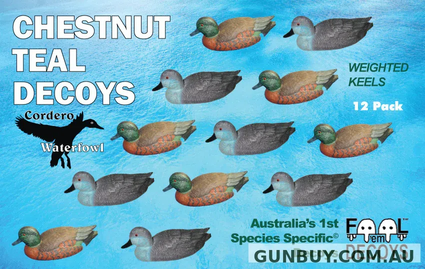 Cordero Waterfowl Decoys Chestnut Teal Duck Decoy 12pk