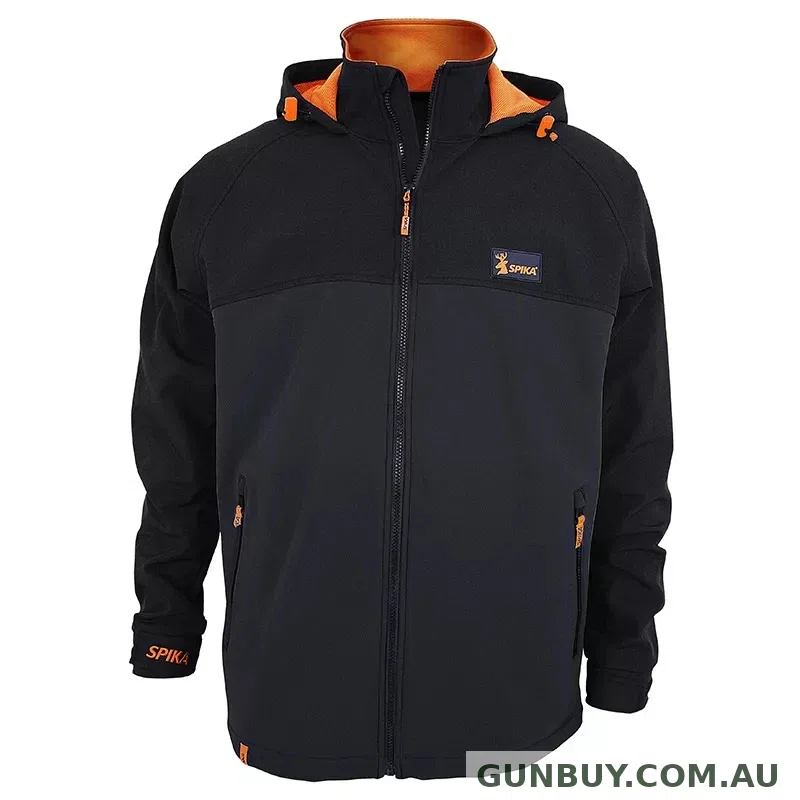 Spika Men's Softshell Jacket (Black/Green/Orange)