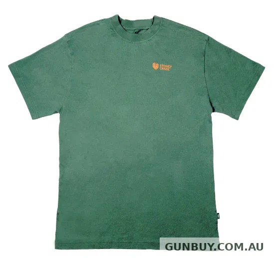 Stoney Creek Mens Incharge Stag Tee Ivy Green clearance