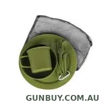 Bush Tracks Bamboo 7pc Camper Set - Olive